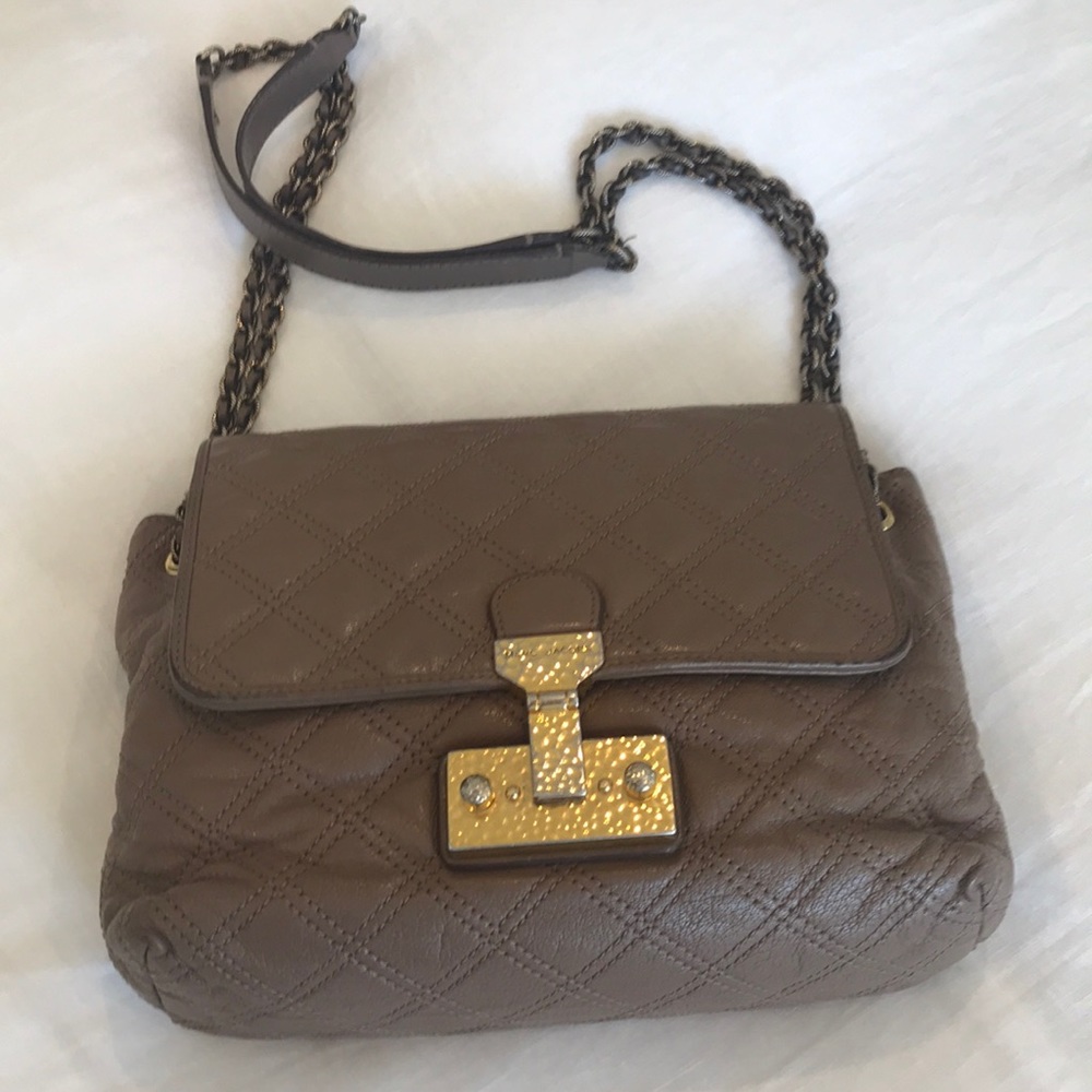 Marc Jacobs Quilted Shoulder Bag - Beige/Gold